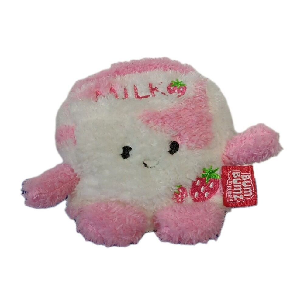 Bum Bumz Sunday the Strawberry Milk 5" Plush Stuffed Animal BreakfastBumz